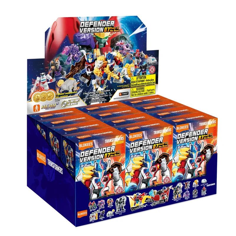 Blokees Transformers Defender Version 7 07 Power Beast Sealed Box of 12 Packs!