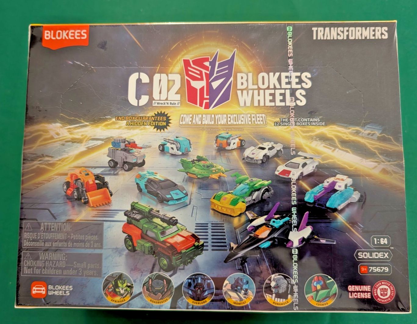 Blokees Wheels Transformers Edition C02 Sealed Box of 12 Die-Cast Cars! US Eng