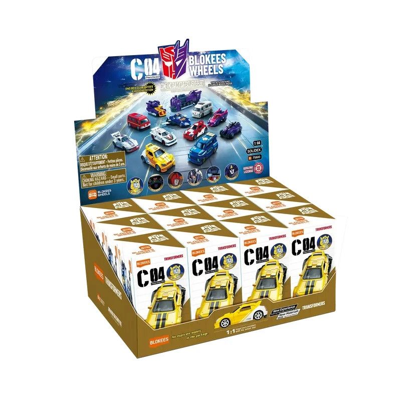 Blokees Wheels 4 Transformers Edition C04 Sealed Box of 12 Die-Cast Cars! US Eng