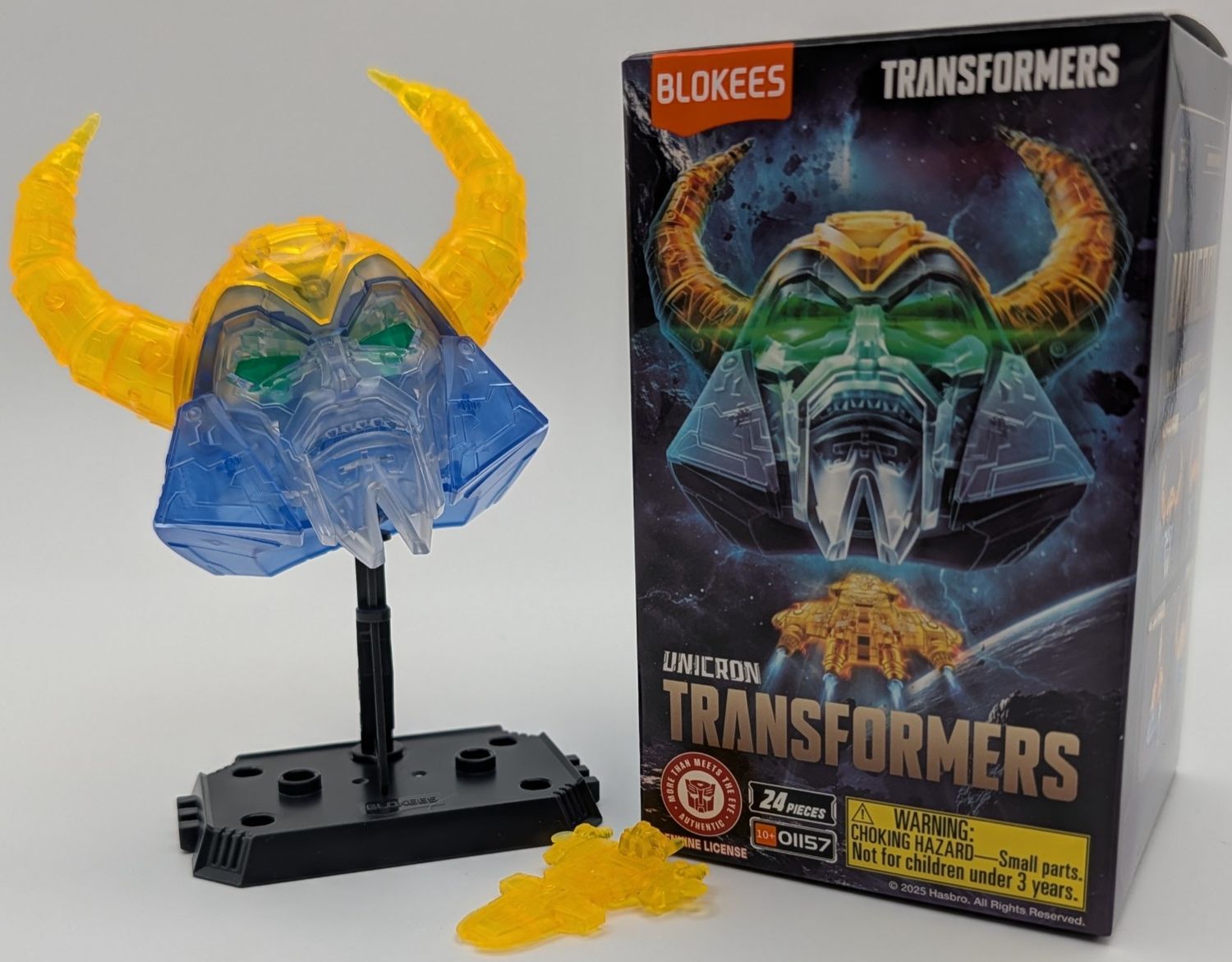 Blokees Transformers Unicron Head w/ Autobot Shuttle Translucent Clear Model Kit