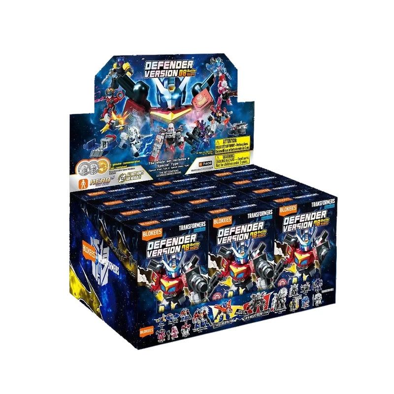 Blokees Transformers Defender Version 8 08 Battle Stars Sealed Box of 12 Packs!