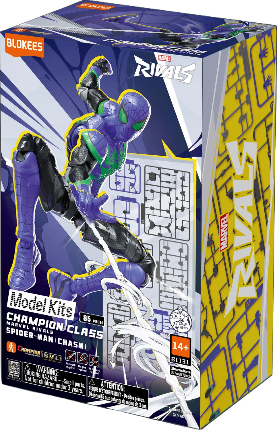 Spider-Man Chasm Blokees Marvel Rivals Champion ClassSpider Man Model Kit Fig!