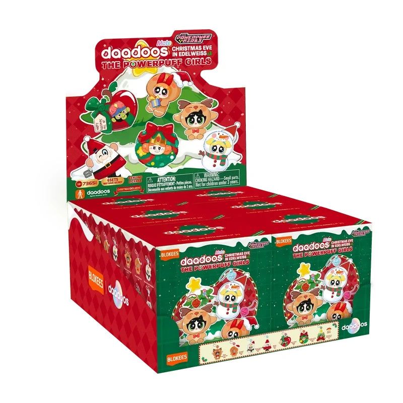 Powerpuff Girls Mate Christmas Eve BLOKEES Sealed Case of 6 Ornament Model Kits