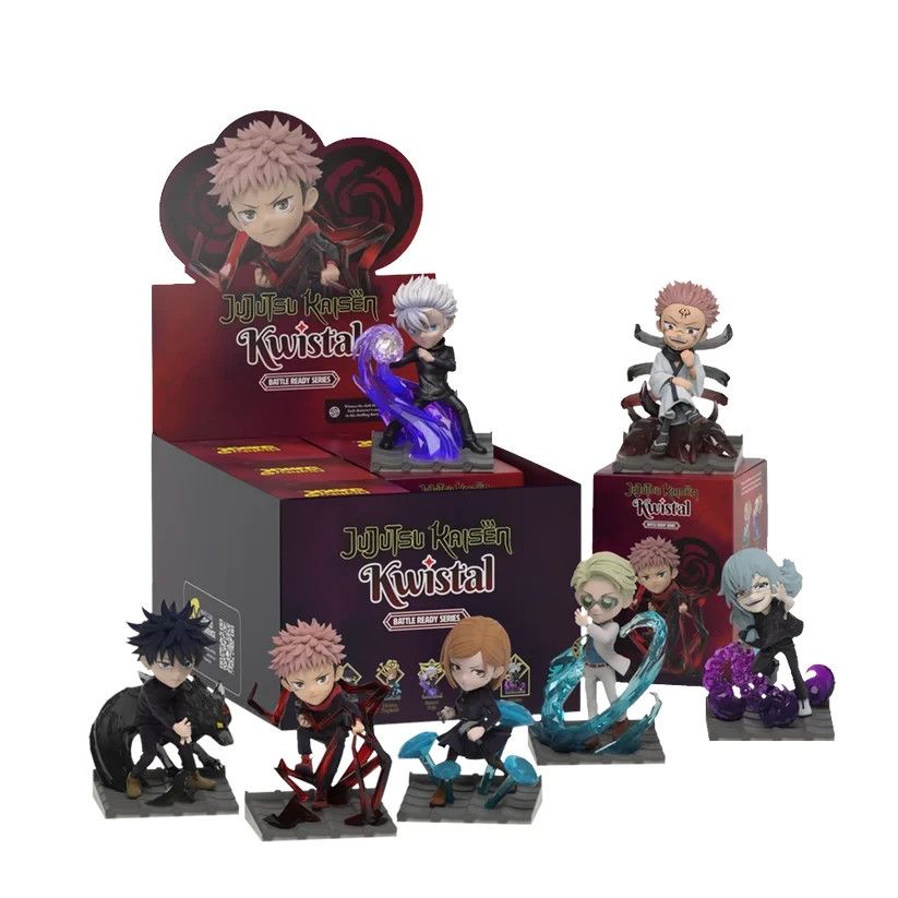 Jujutsu Kaisen Kwistal Battle Ready Series Mighty Jaxx Sealed 6 Blind Box Case