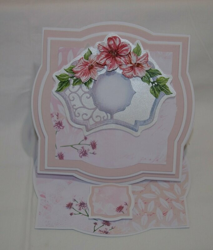 Square flower easel card