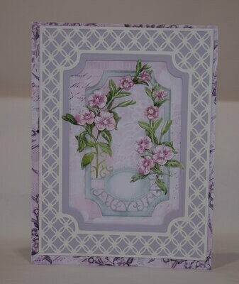 Flowers and lace card