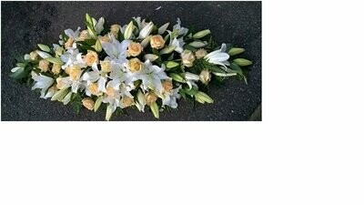 Double ended oasis spray of lilies and roses
