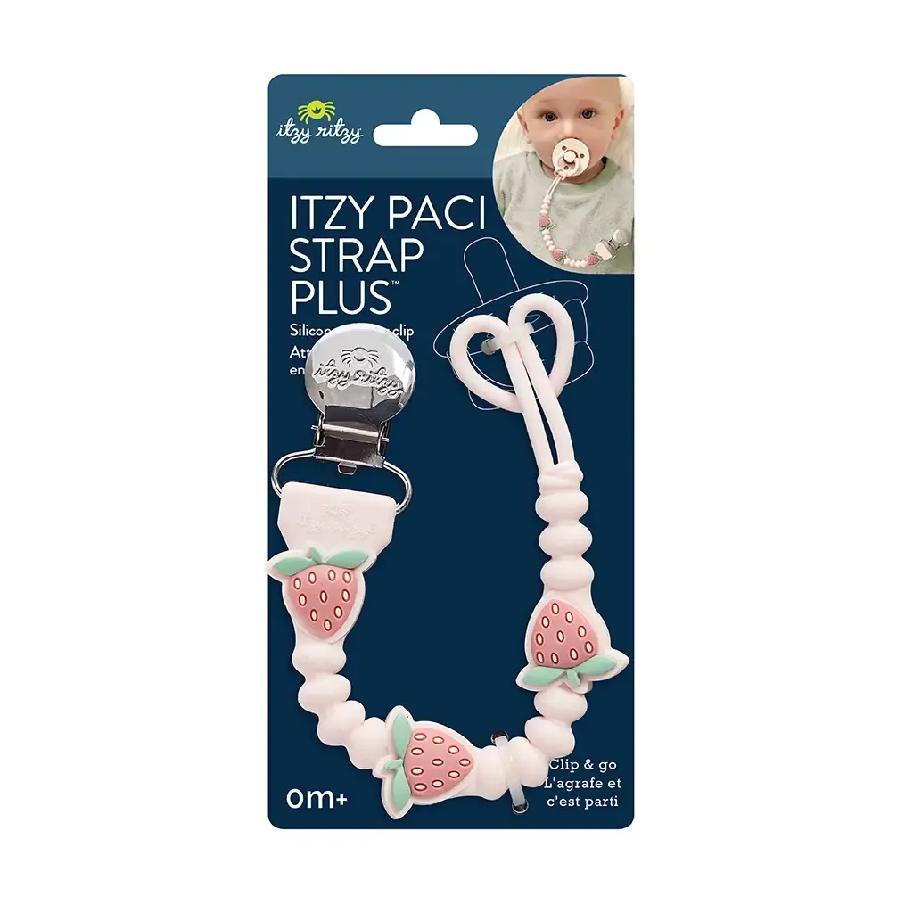 Itzy Paci Strap, Color: Strawberry, Pink