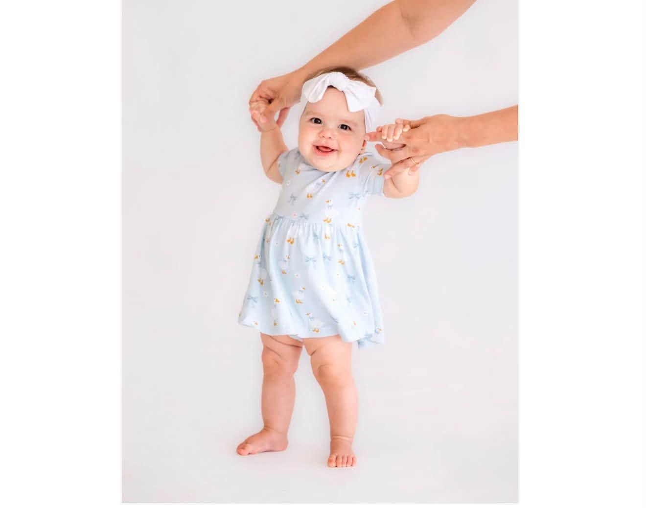 Goose Twirl Bodysuit/Romper