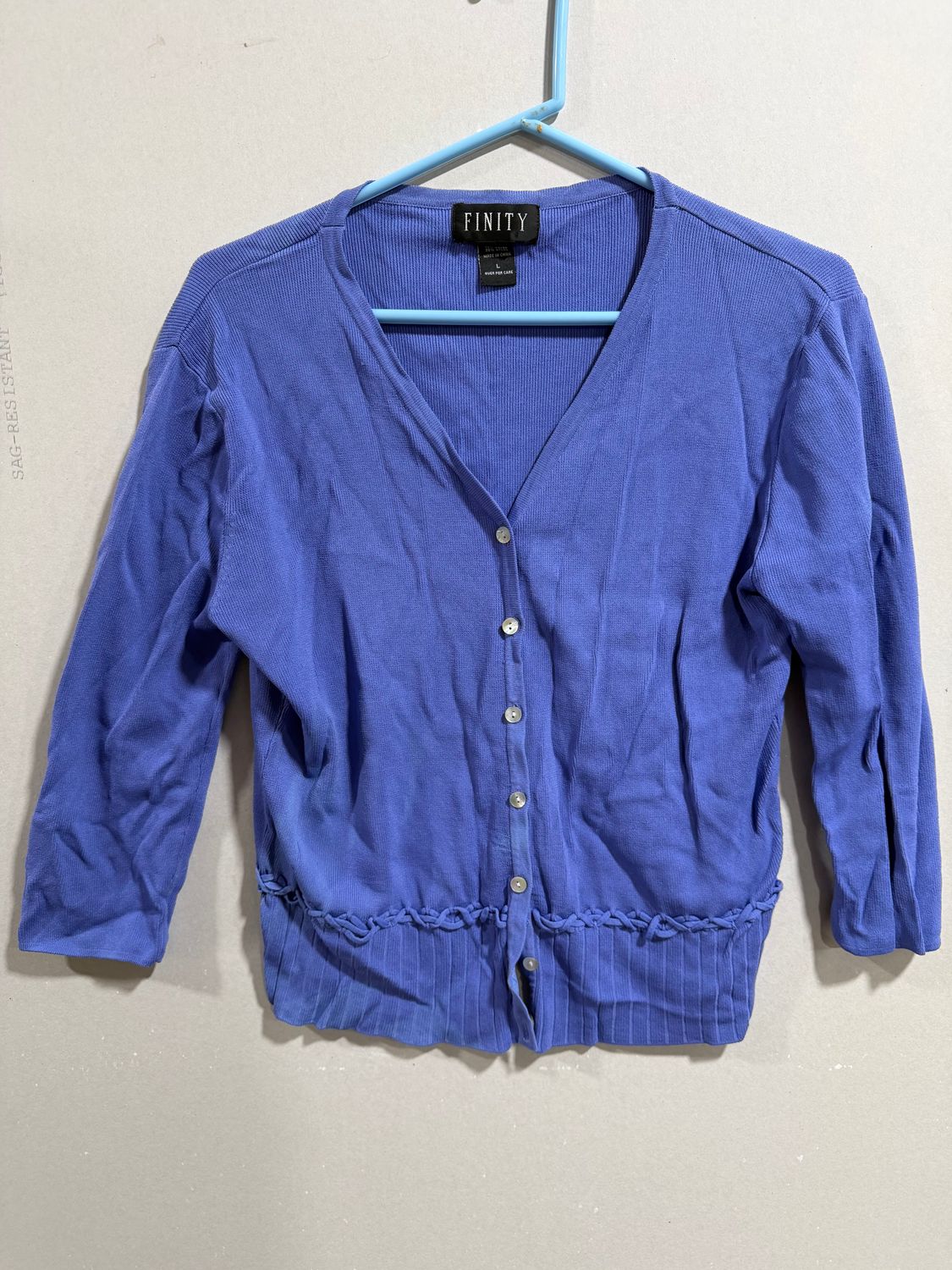 Blue Button up (L)