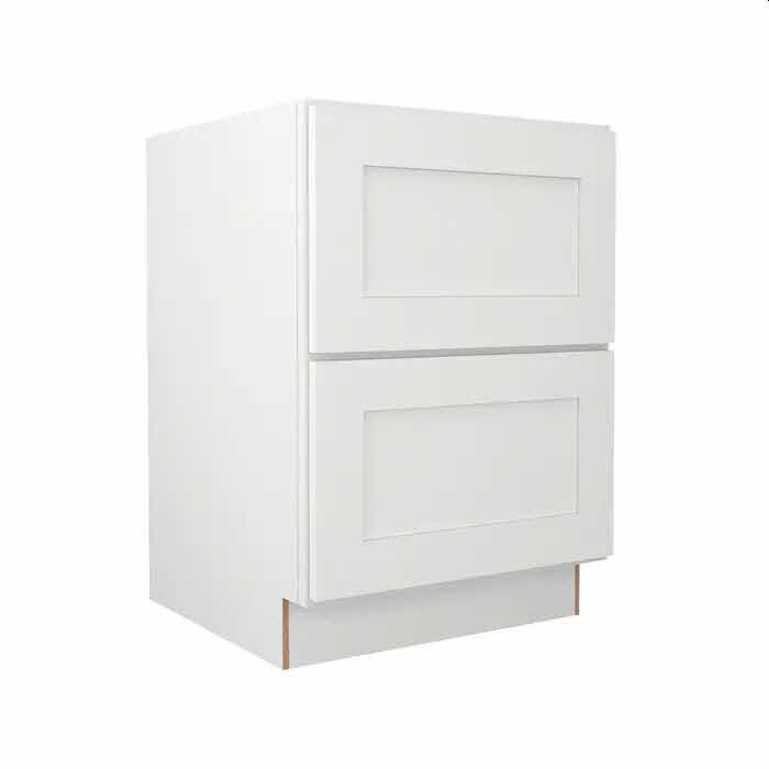 SONOMA WHITE SHAKER BASE 24 - 2 DRAWER BANK