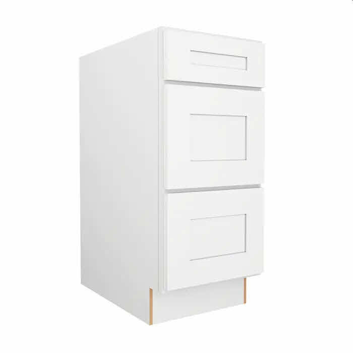 SONOMA WHITE SHAKER BASE 15 - 3 DRAWER BANK