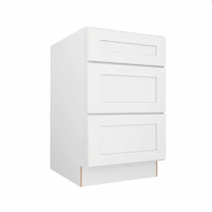 SONOMA WHITE SHAKER BASE 21 - 3 DRAWER BANK