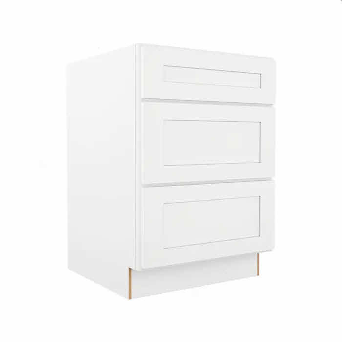 SONOMA WHITE SHAKER BASE 24 - 3 DRAWER BANK