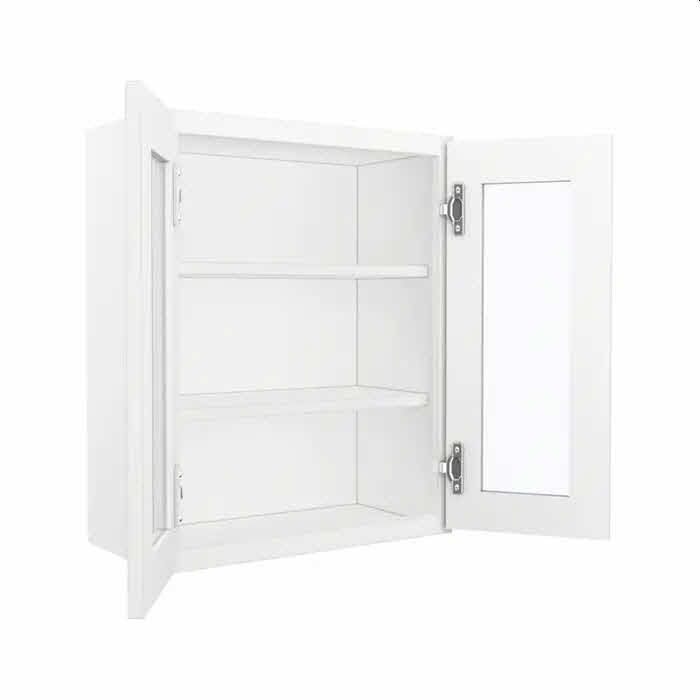 SONOMA WHITE SHAKER WALL 24 X 30 GLASS DOOR