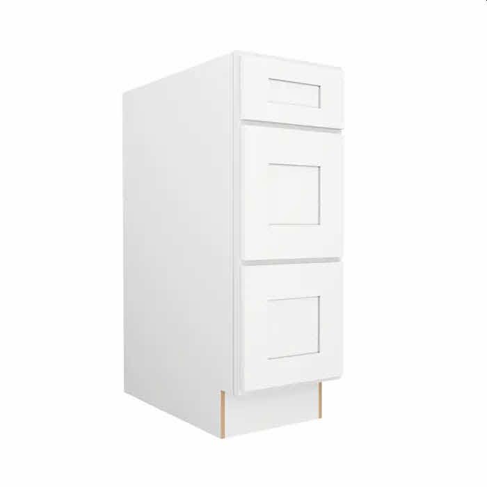 SONOMA WHITE SHAKER BASE 12 - 3 DRAWER BANK