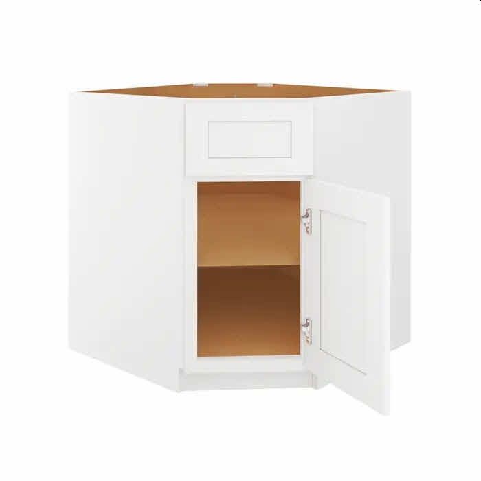 SONOMA WHITE SHAKER BASE 36 CORNER SINK BASE