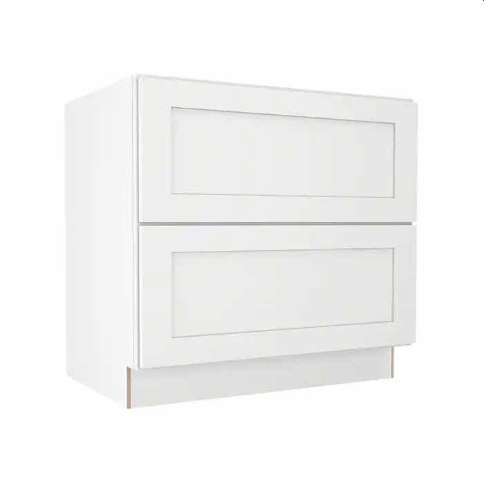 SONOMA WHITE SHAKER BASE 36 - 2 DRAWER BANK