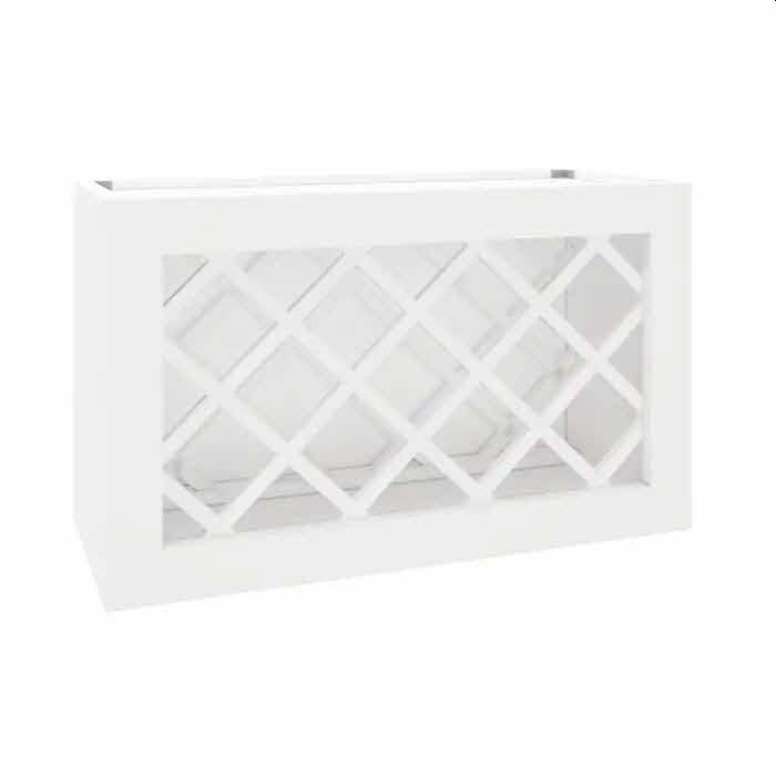 SONOMA WHITE SHAKER WALL WINE RACK 30 X 18