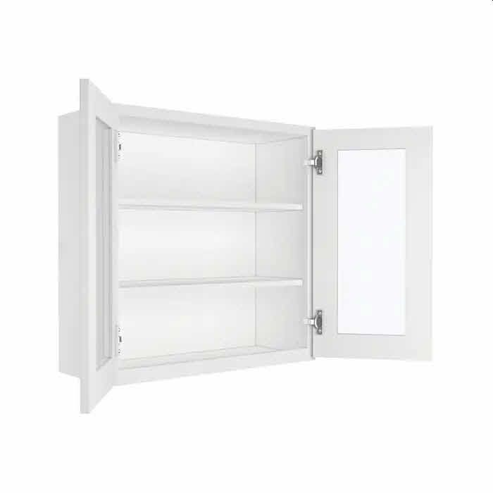 SONOMA WHITE SHAKER WALL 36 X 36 GLASS DOOR