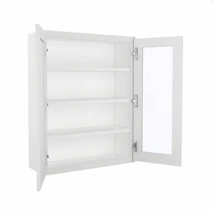 SONOMA WHITE SHAKER WALL 30 X 42 GLASS DOOR
