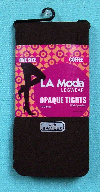LA MODA  OPAGUE TIGHTS with Spandex                                ONE SIZE  H  4&#39;10&quot; to 5&quot;4&quot;  W  100-140lbs