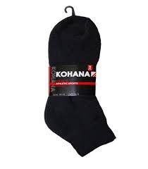 KOHANA MEN ATHLETIC SPORTS SOCKS  SIZE  4-12