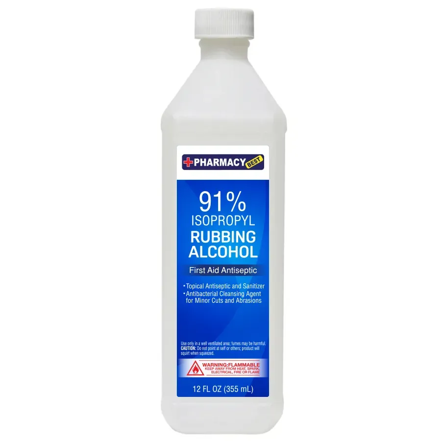 Pharmacy Best Rubbing Alcohol 91% White (12 OZ)