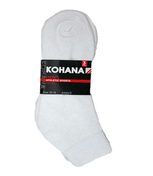 KOHANA MEN SOCKS 3 SHORT PACK SIZE 10-13