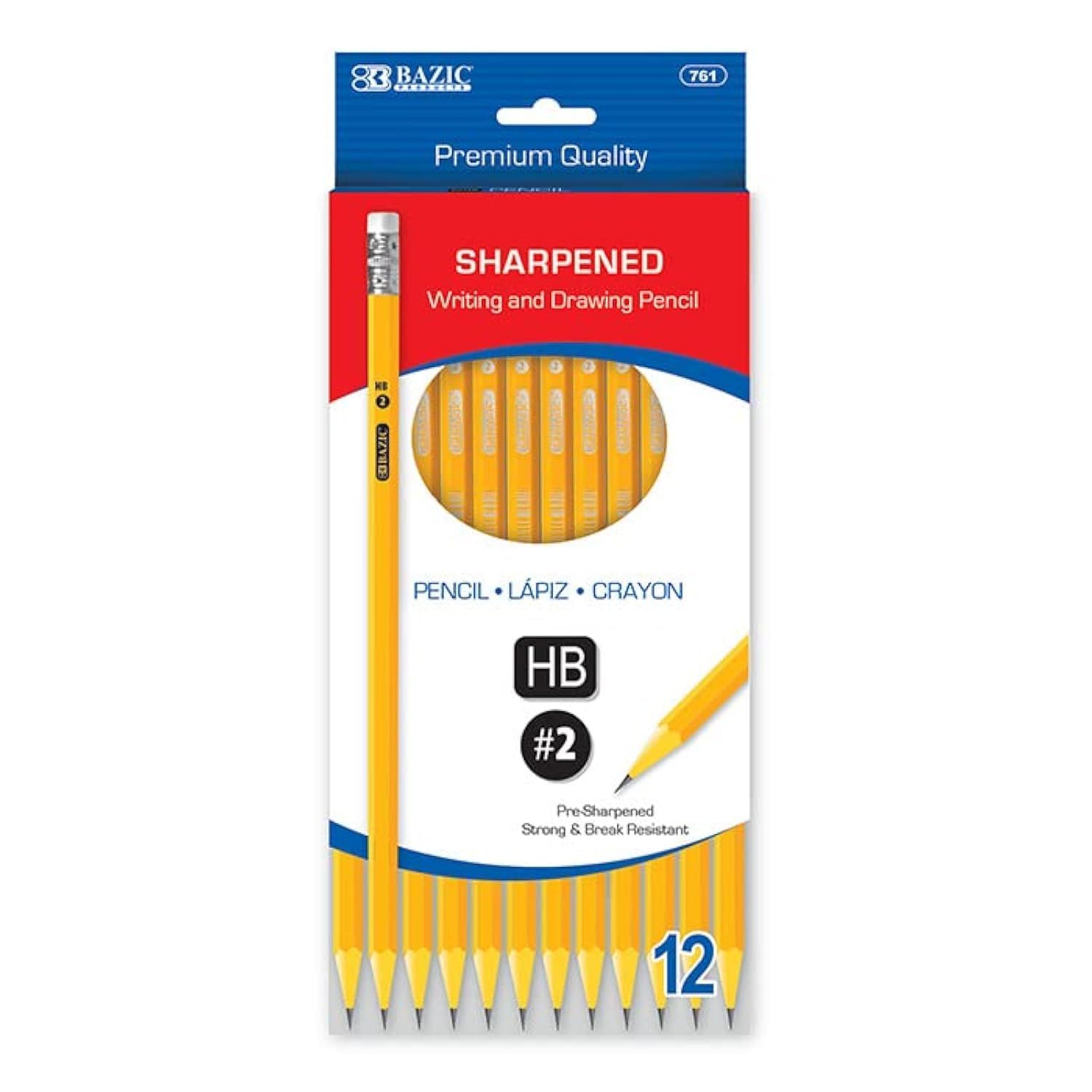 Bazic HB #2 Sharpened Pencils
