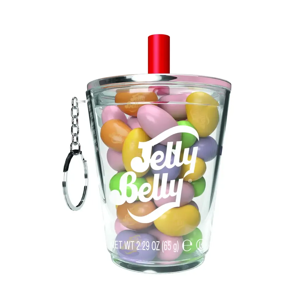 Jelly Belly 珍珠奶茶口味糖豆鎖匙扣 65克