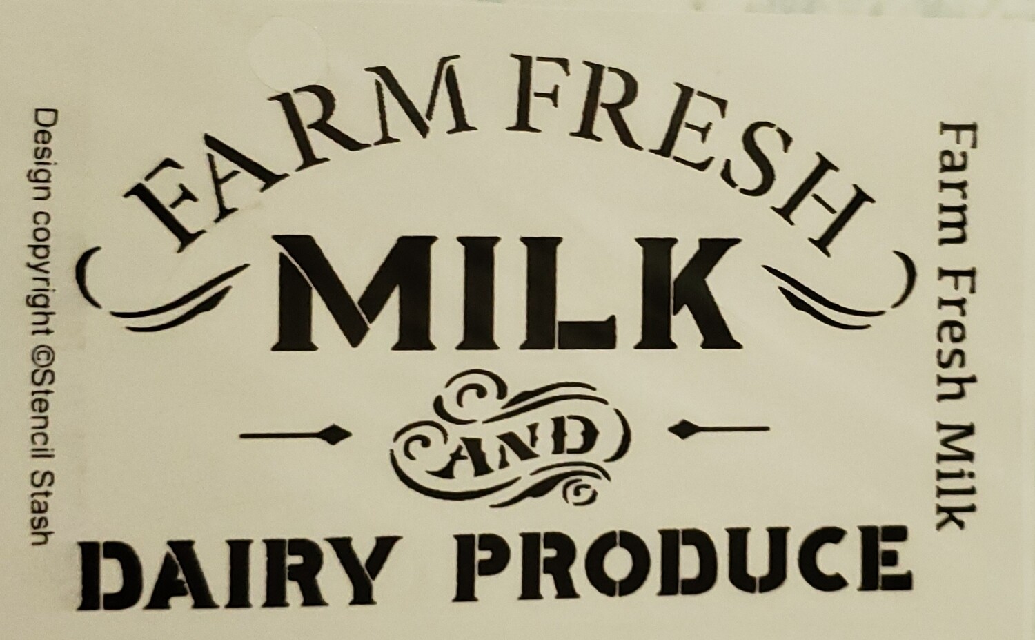 Farm Fresh Milk Stencil