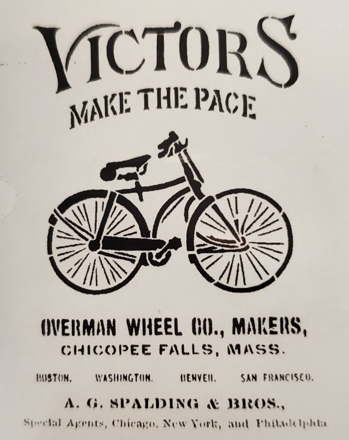 Victors Bicycle Stencil