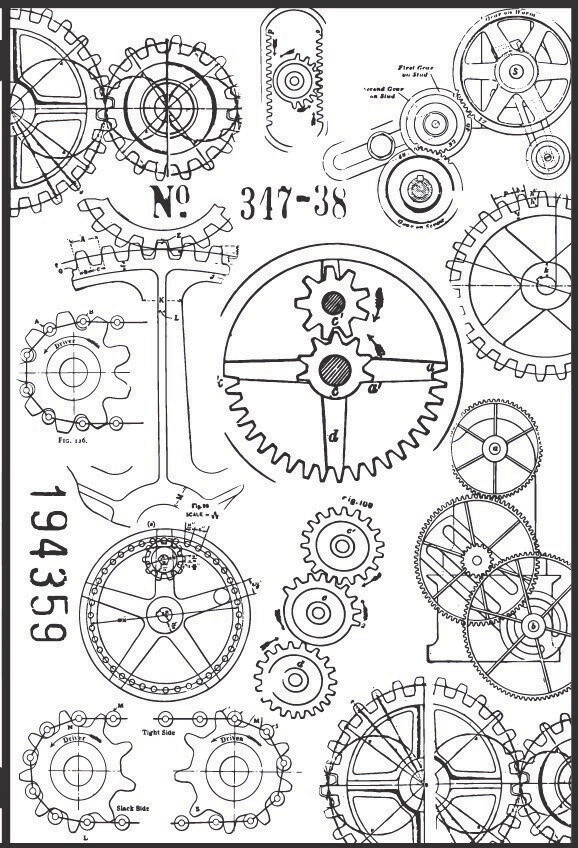 Roycycled Gear Texture Mesh Stencil