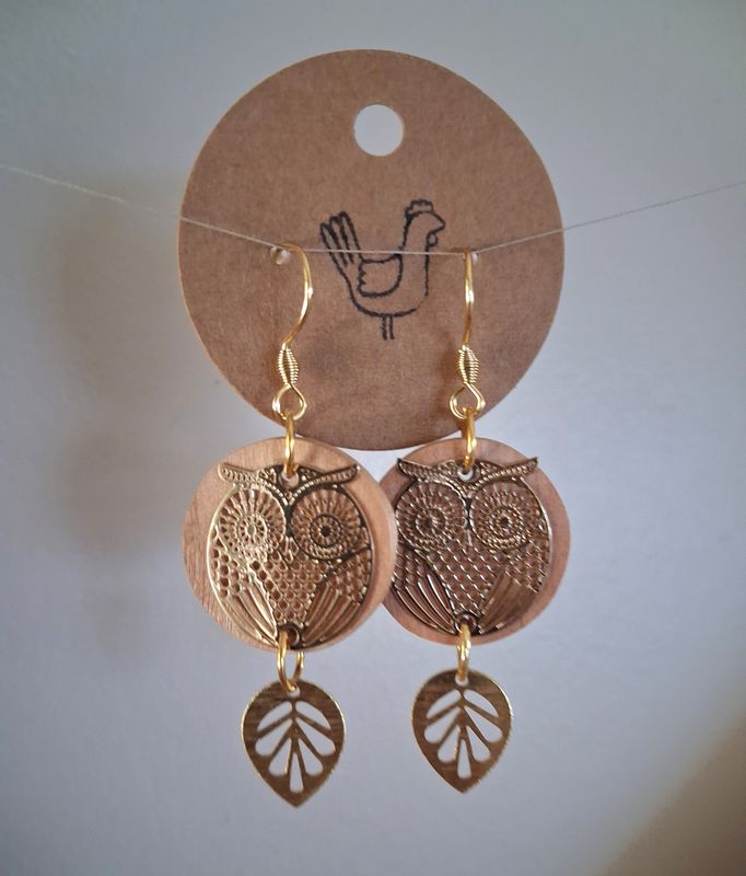 Boucles d'oreilles CHOUETTE
