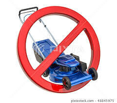 No Lawn Mowers. Sorry