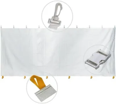 Solid White 30 foot  Tent Side (per section)