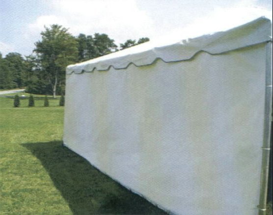 Solid White 20 foot  Tent Side (per section)