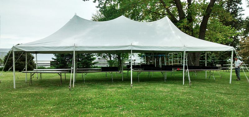 ​20 x 40 POLE Tent Package 10 tables and 75 chairs ~ Do-It-Yourself