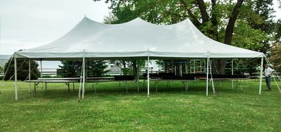 ​20 x 40 POLE Tent Package 10 tables and 75 chairs ~ Do-It-Yourself