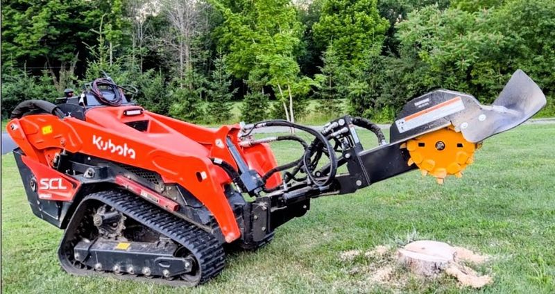 Mini Skid Steer with Stump Grinder