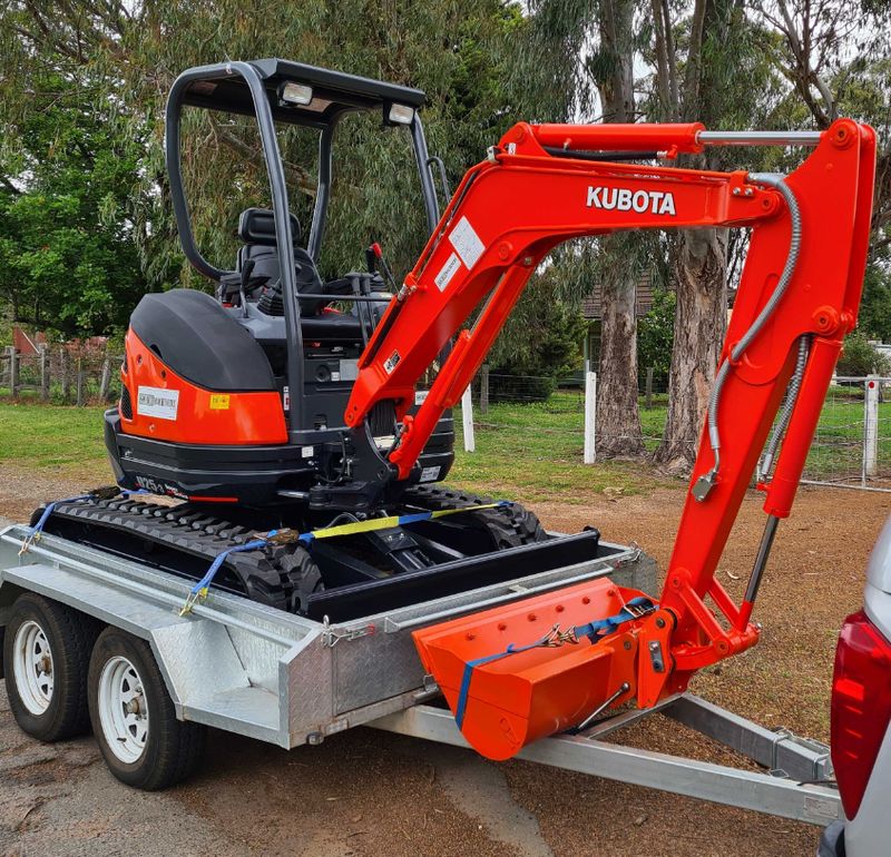 6K Mini Excavator w/Trailer