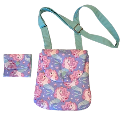 Crossbody Girls bag with matching mini purse