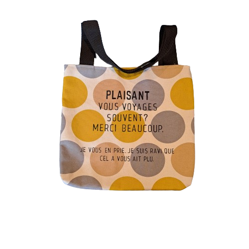 Tote bag  with French text