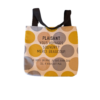 Tote bag  with French text