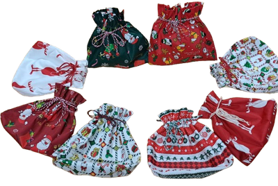 Xmas-Double drawstring pouch