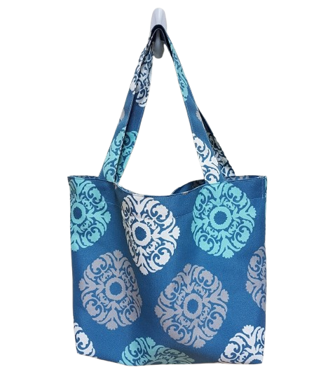 Carry Bag-Blue Turquoise Print