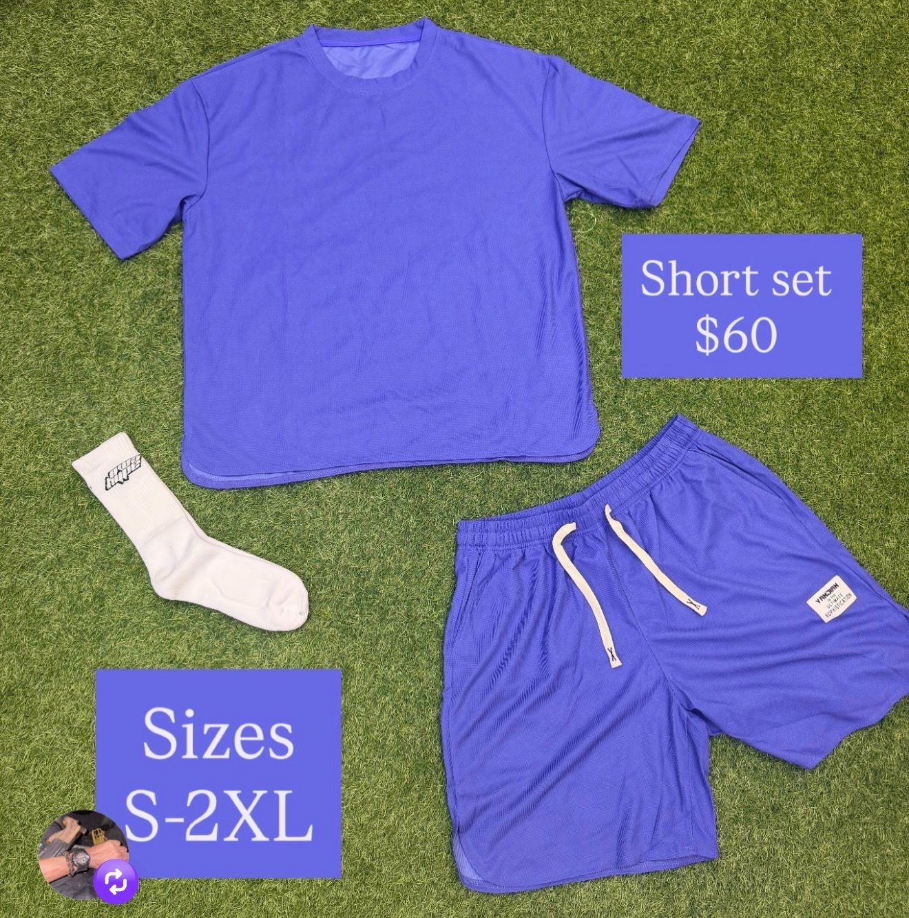 Royal Blue Plain Set “Top &amp; Bottoms”