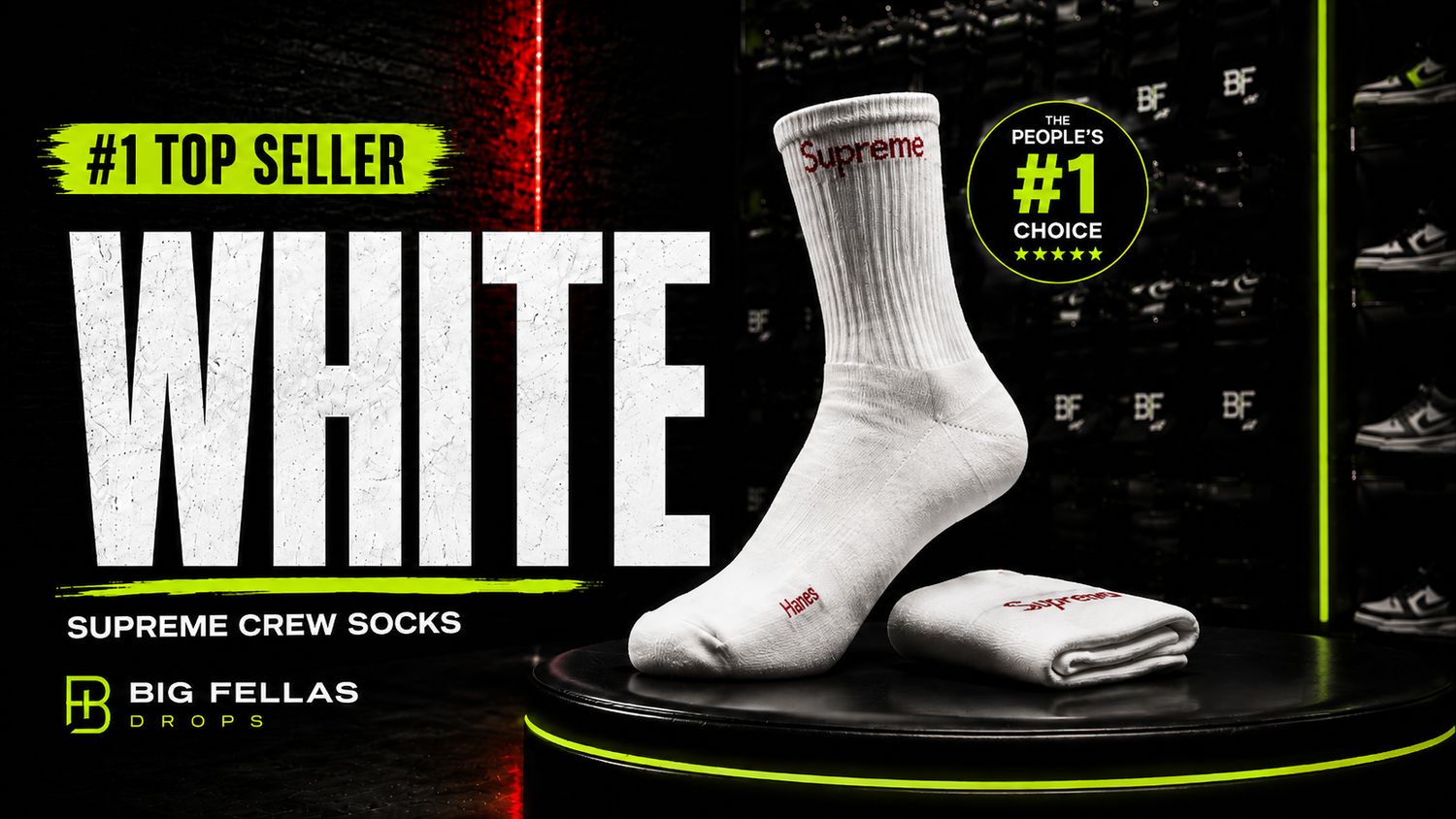 SUPREME SOCKS  - WHITE