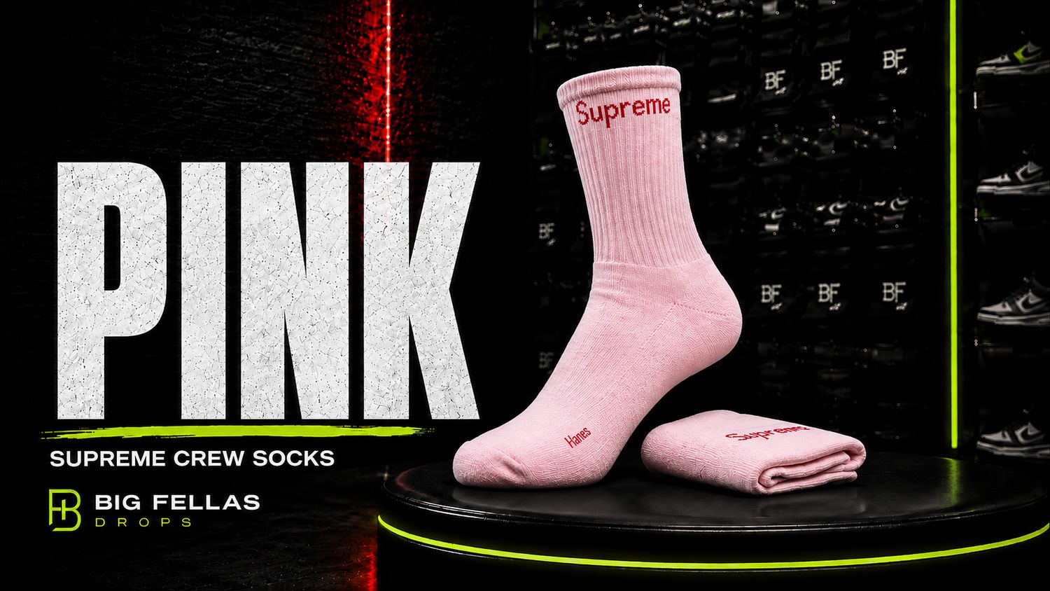 SUPREME SOCKS  - PINK